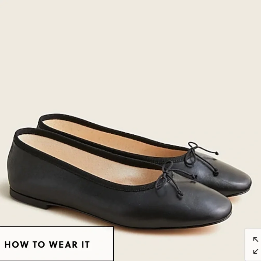 Used J Crew Zoe ballet flats in leather AY953